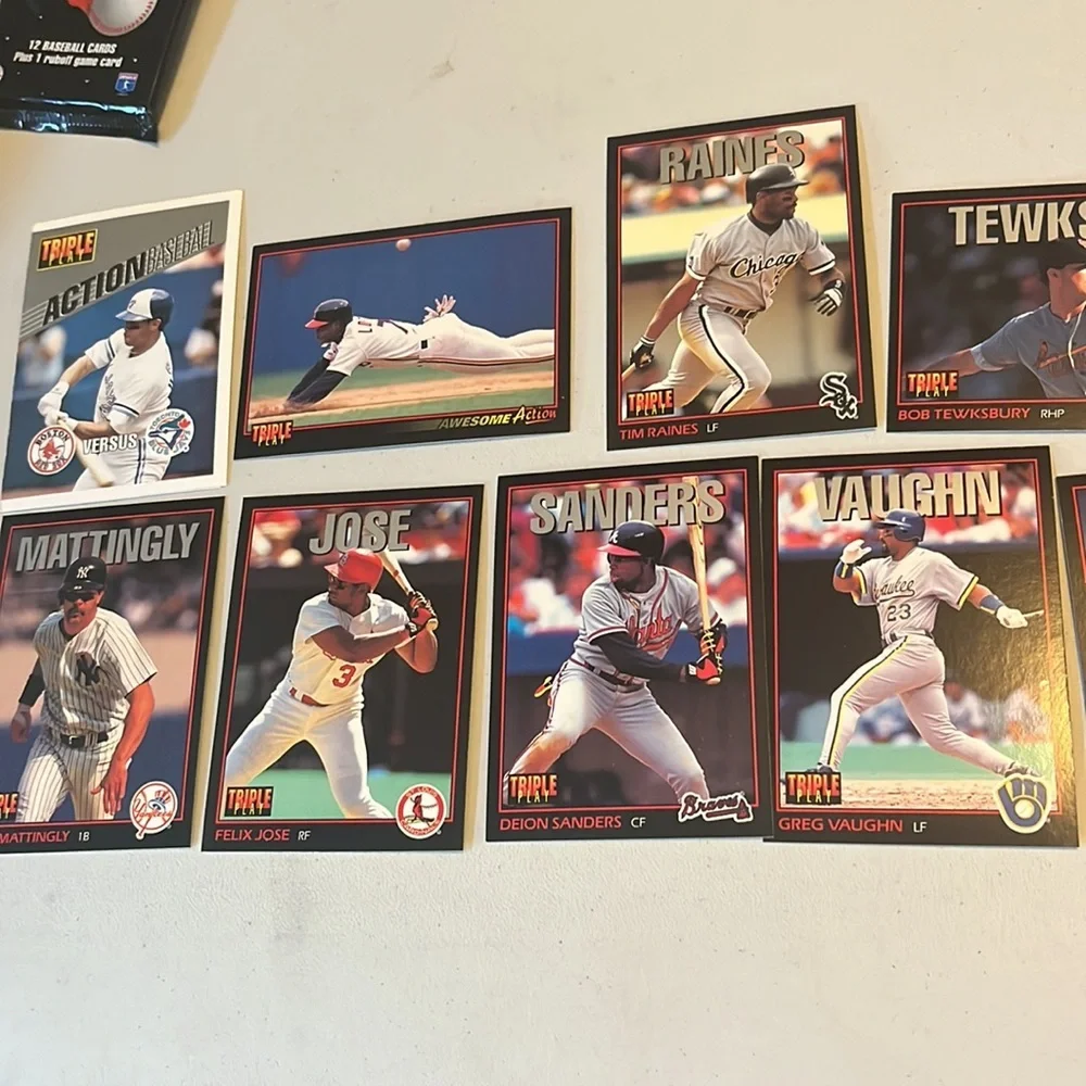 Donruss 1993 Triple Play 24 cards 2‎ runoff game cards Mattingly Sanders